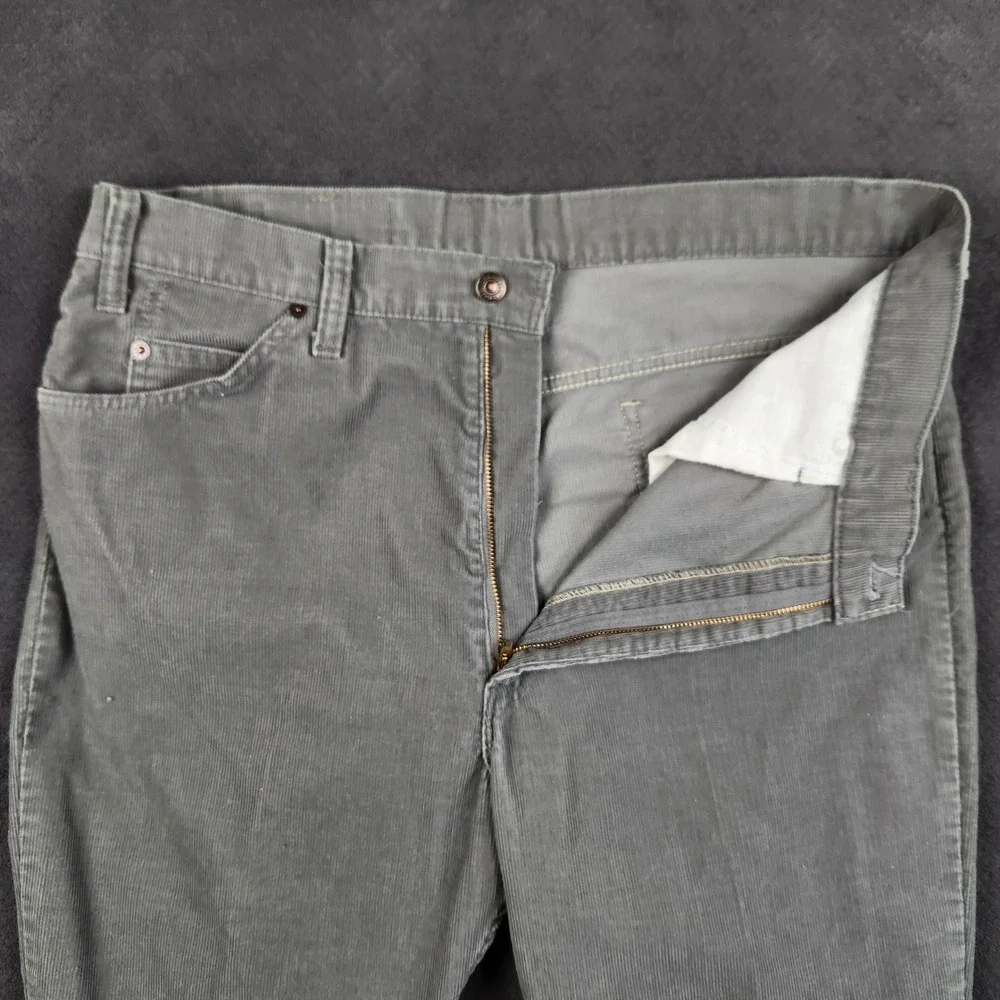 Vintage‎ Levis 517 Corduroy Pants Mens Fits 37x32 Gray Bootcut USA White Tab 80s